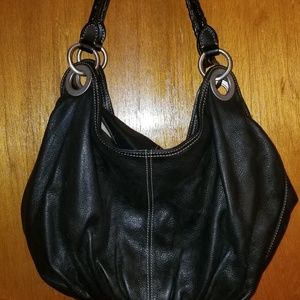 Eddie Bauer black leather purse